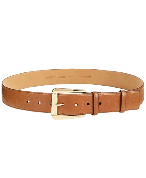 michael michael kors statement-buckle pebble leather belt|Pebbled Leather Belt .